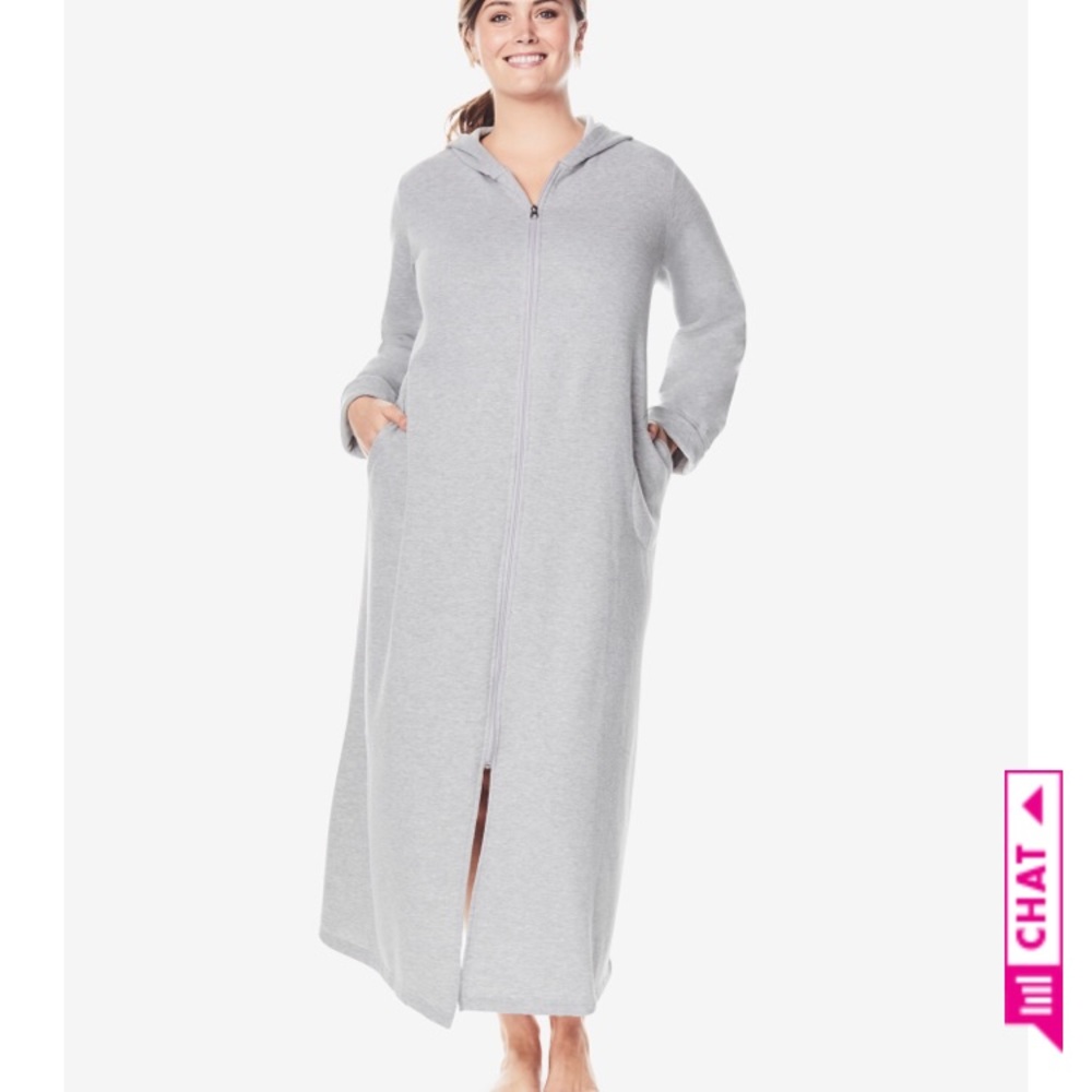 Woman Within Hooded Fleece Robe